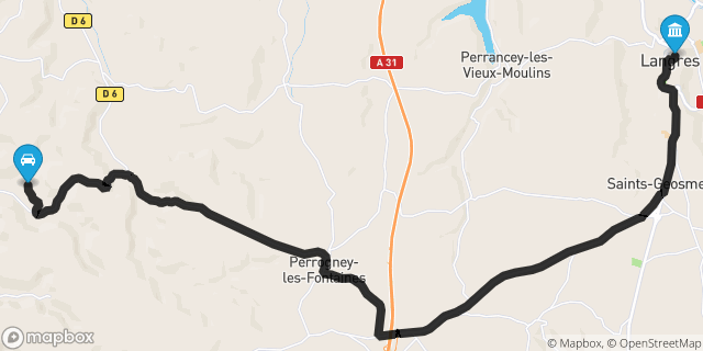 Itinéraire vers Langres