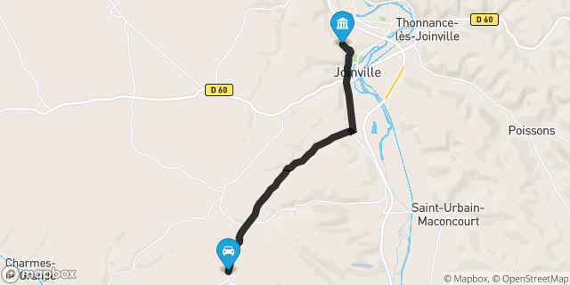 Itinéraire vers Joinville