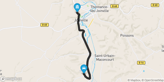 Itinéraire vers Joinville