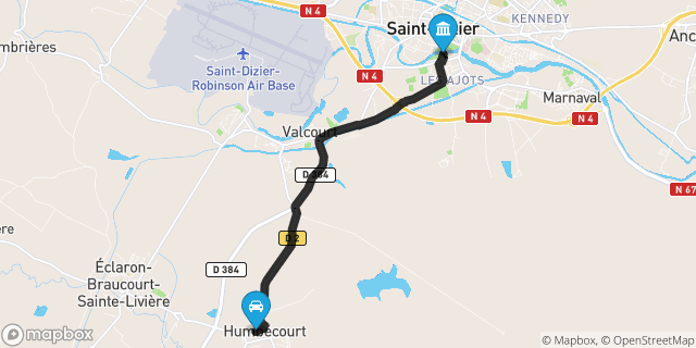 Itinéraire vers Saint-Dizier