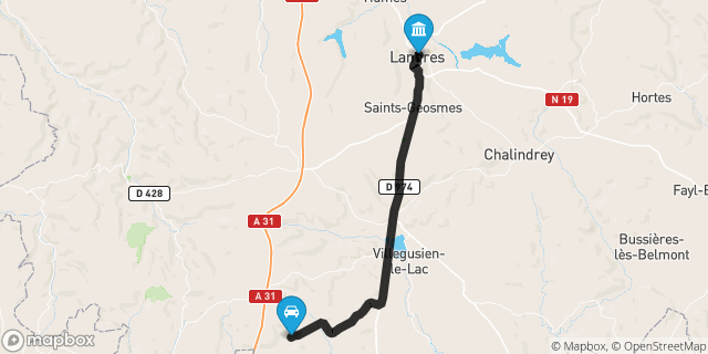 Itinéraire vers Langres