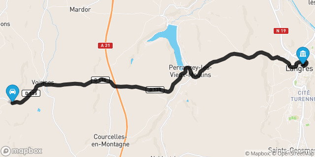Itinéraire vers Langres