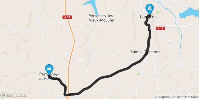 Itinéraire vers Langres