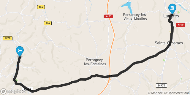 Itinéraire vers Langres