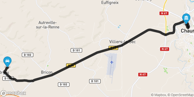 Itinéraire vers Chaumont