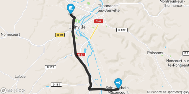 Itinéraire vers Joinville