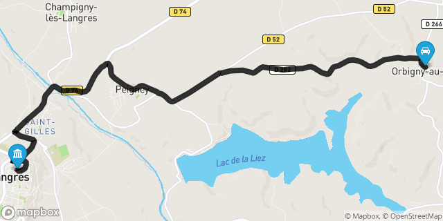 Itinéraire vers Langres