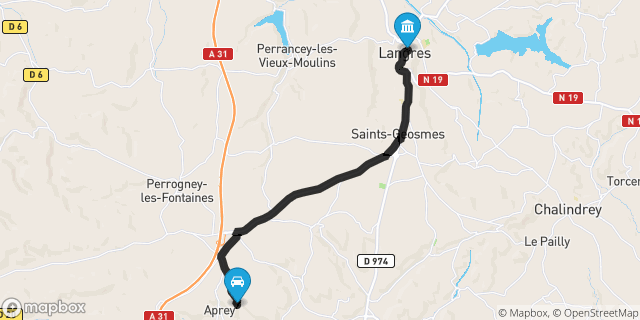 Itinéraire vers Langres