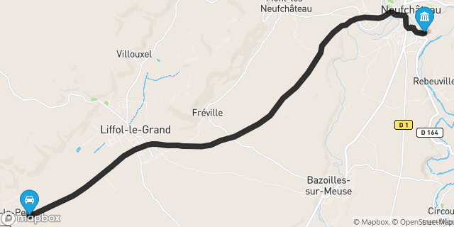 Itinéraire vers Neufchâteau
