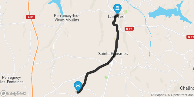 Itinéraire vers Langres
