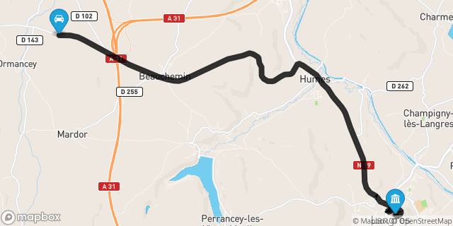 Itinéraire vers Langres