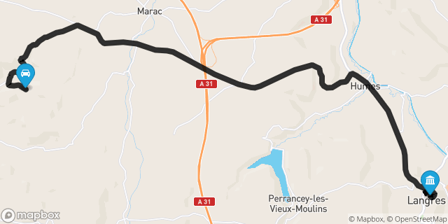 Itinéraire vers Langres
