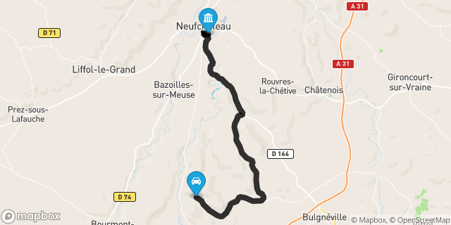 Itinéraire vers Neufchâteau