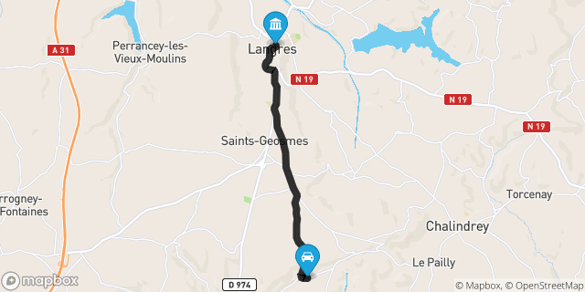 Itinéraire vers Langres