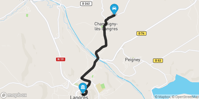 Itinéraire vers Langres