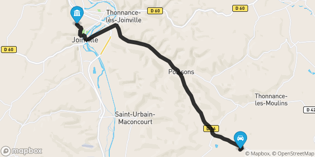 Itinéraire vers Joinville