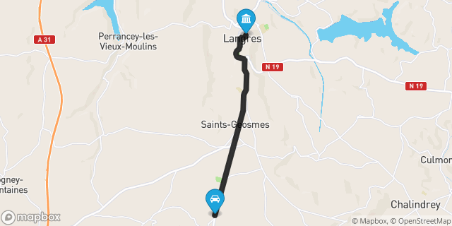 Itinéraire vers Langres