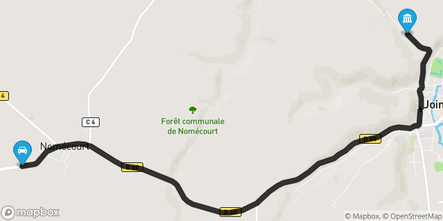 Itinéraire vers Joinville