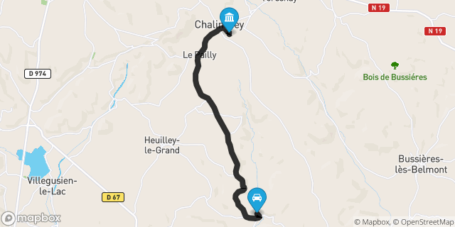 Itinéraire vers Chalindrey