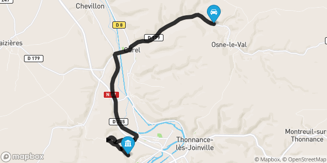 Itinéraire vers Joinville