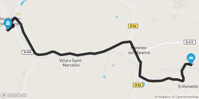Itinéraire vers Bourbonne-les-Bains