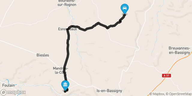 Itinéraire vers Nogent