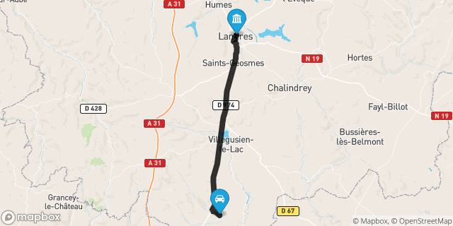 Itinéraire vers Langres