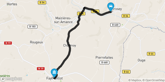 Itinéraire vers Fayl-Billot