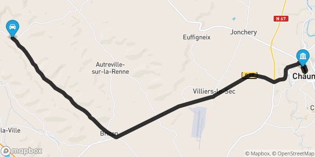 Itinéraire vers Chaumont