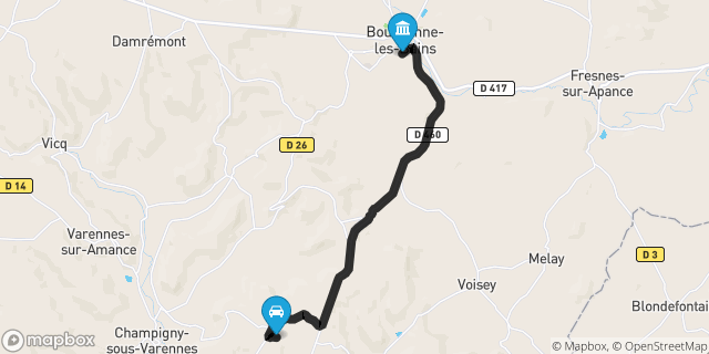 Itinéraire vers Bourbonne-les-Bains