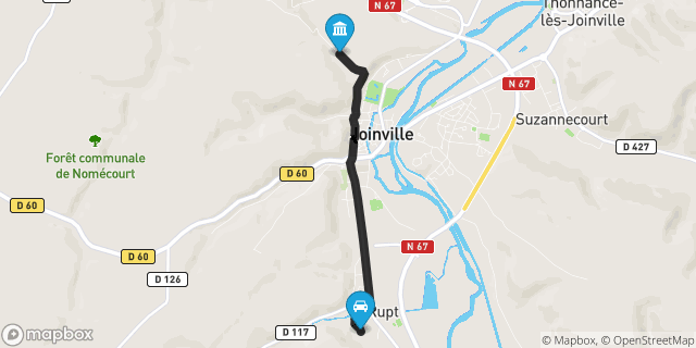 Itinéraire vers Joinville