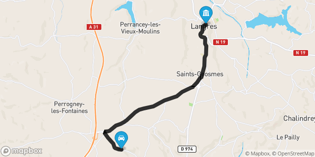 Itinéraire vers Langres