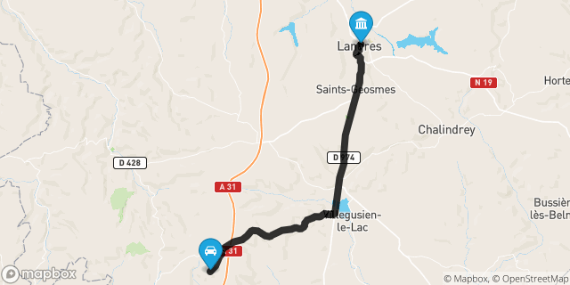 Itinéraire vers Langres