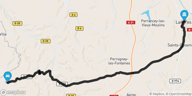 Itinéraire vers Langres
