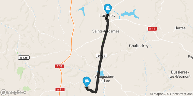 Itinéraire vers Langres