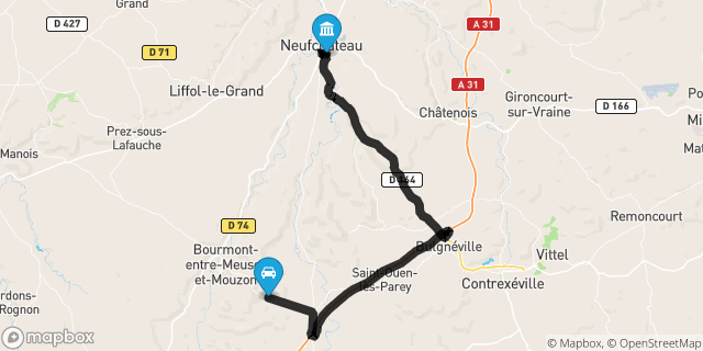 Itinéraire vers Neufchâteau