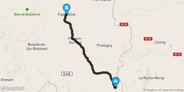 Itinéraire vers Fayl-Billot