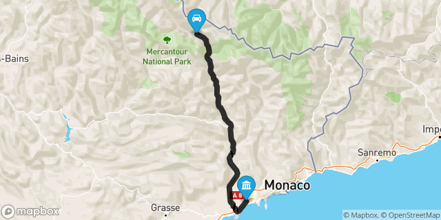 Itinéraire vers Nice