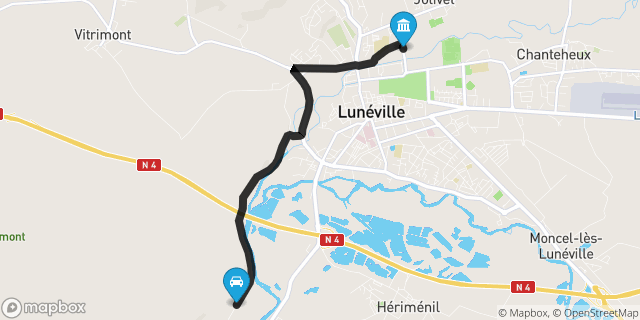 Itinéraire vers Lunéville