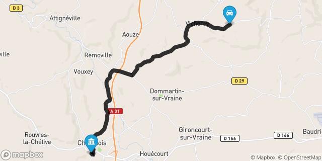 Itinéraire vers Châtenois