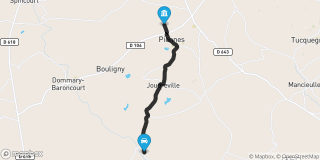 Itinéraire vers Piennes