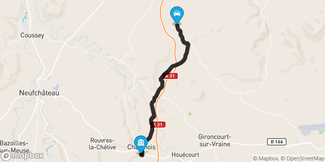 Itinéraire vers Châtenois