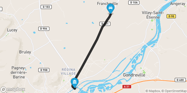 Itinéraire vers Toul