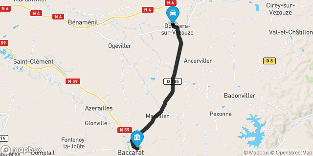 Itinéraire vers Baccarat