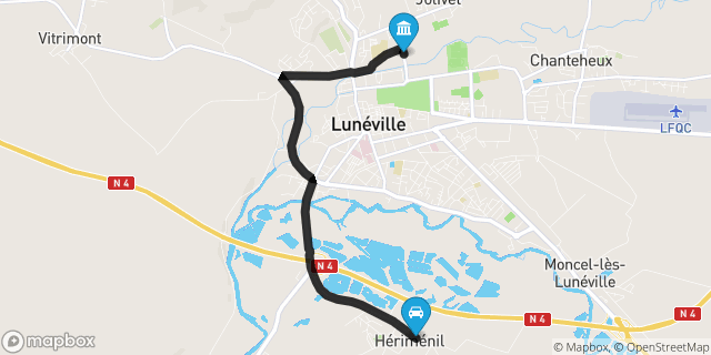 Itinéraire vers Lunéville