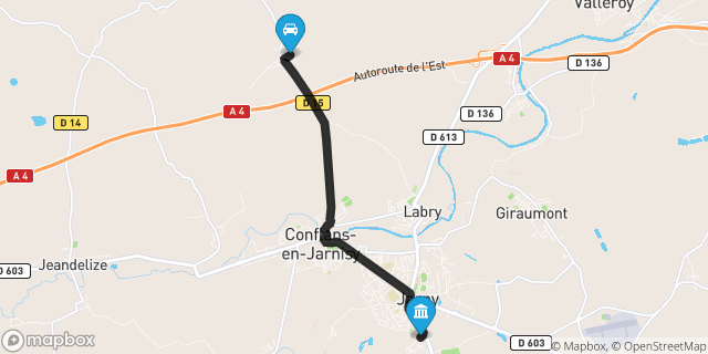 Itinéraire vers Jarny