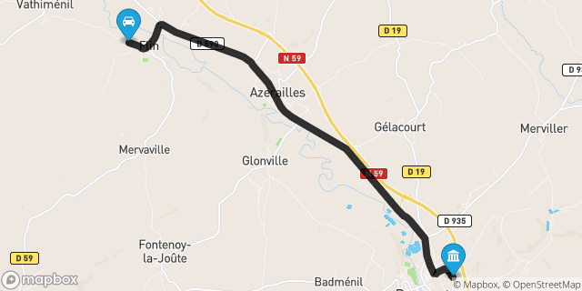 Itinéraire vers Baccarat