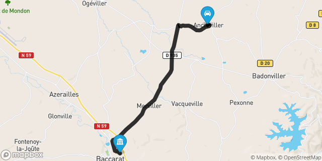 Itinéraire vers Baccarat