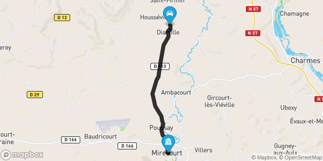 Itinéraire vers Mirecourt
