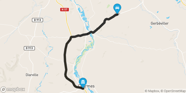 Itinéraire vers Charmes